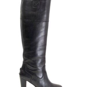 Tod's black knee-high leather boots size 37.5